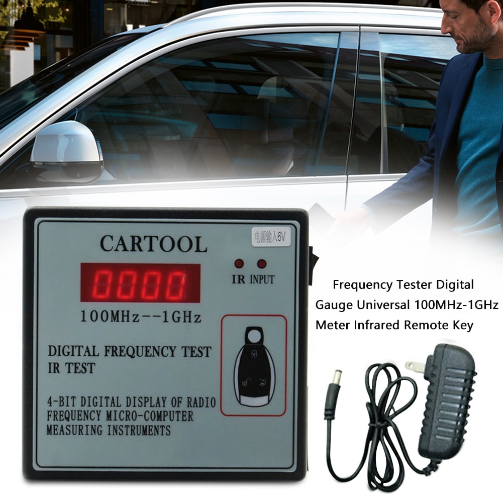 Car Tool Portable Frequency Tester Easy Operate Accurate With Plug Digital Gauge Infrared Remote Key Meter 100MHz-1GHz Universal