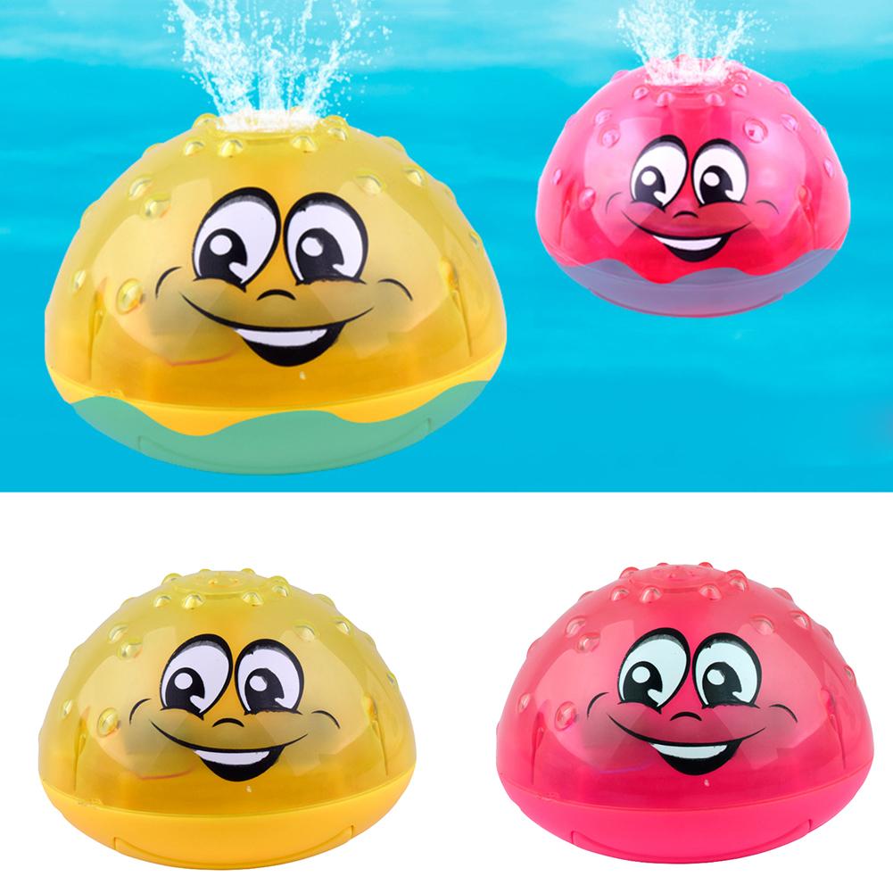 Baby Bath Toy Lovely LED Flashing Musical Ball Water Squirting Sprinkler Baby Bath Shower Toy for Children Swimming Party