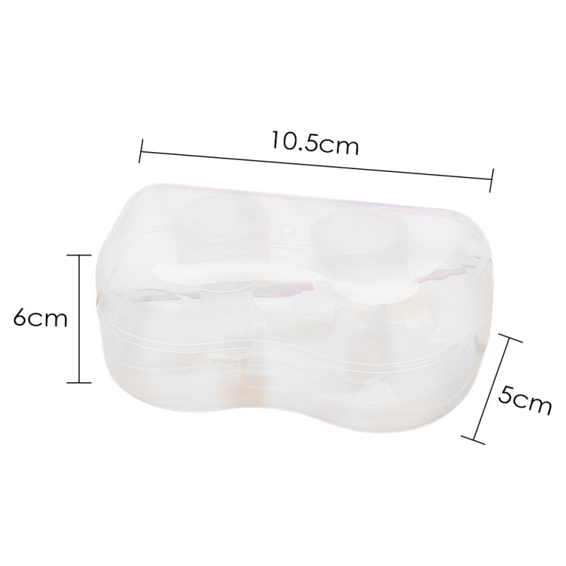 2Pcs Ultra-Thin Silicone Nipple Shields Protectors With Case For Baby Breast Milk Feeding Pain Reduction Tool L