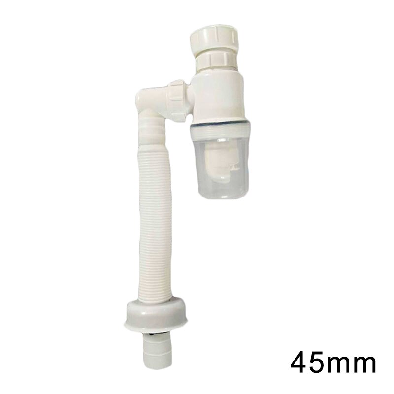 Double Anti-smell Drain Pipe Odor-free Drain Pipe for Kitchen Bathroom Wash Basin Sink: 45mm