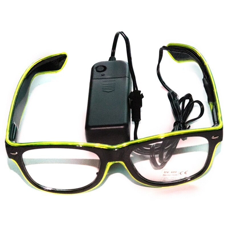 LED Glasses Flash Luminous Blind Eyewear Sound Control Cold Light Eye Blinking Glowing Glasses Carnival Dance Bar Party Xmas Toy: standard 01