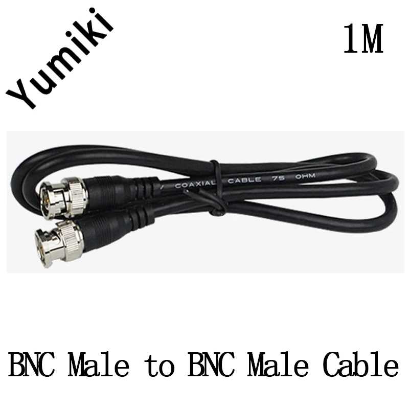 Yumiki-Cable Coaxial BNC para cámara CCTV, Cable macho a macho, SYV-75-3, 1m
