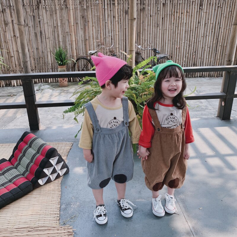 Herfst Corduroy Jumpsuit voor Peuter Jongens Kids Losse Baby Meisje Overalls Mode Jarretel Broek Kinderen Broek