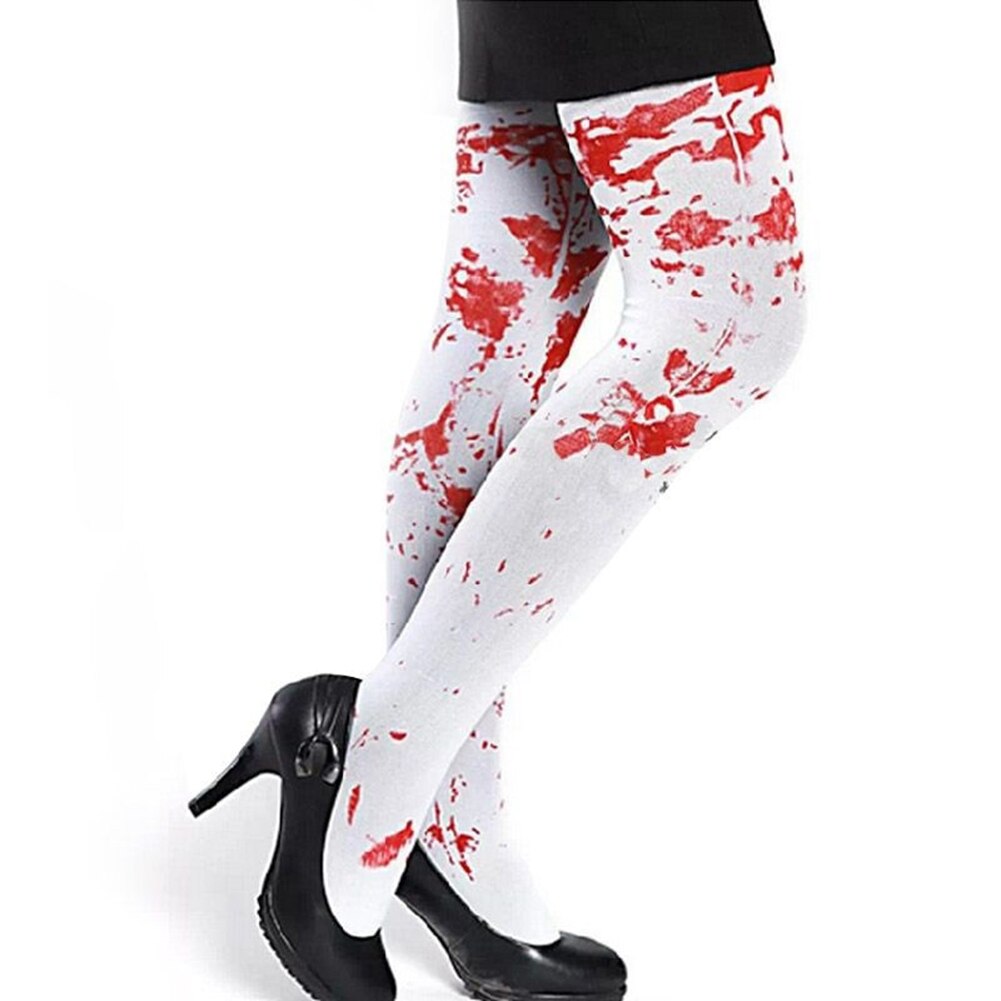 Halloween strumpor för kvinnor över knä strumpor blodfläckade blodiga strumpor halloween fest kostym strumpor