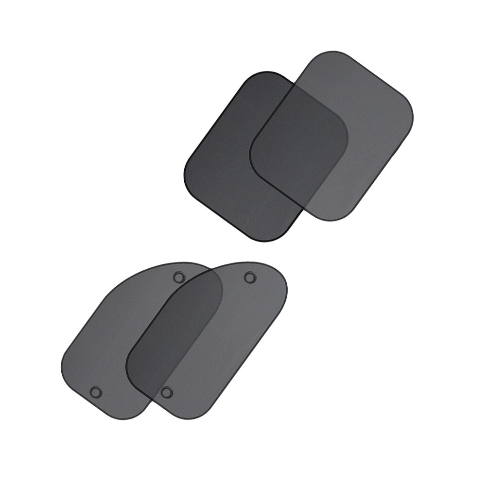 1 Set 4pcs Universal Window Hoods Car Windows Uv Protection Window Shade (Black)