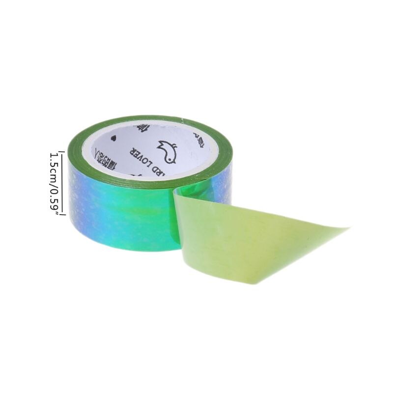 5m rytmisk gymnastik dekoration holografisk rg prismatisk glitter tape bøjler stick