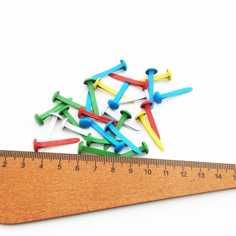 100PCS Round Head Spikes Mixed Color Metal Brads Scrapbooking Embellishment For DIY Craft Accessories Home Decoration SC145