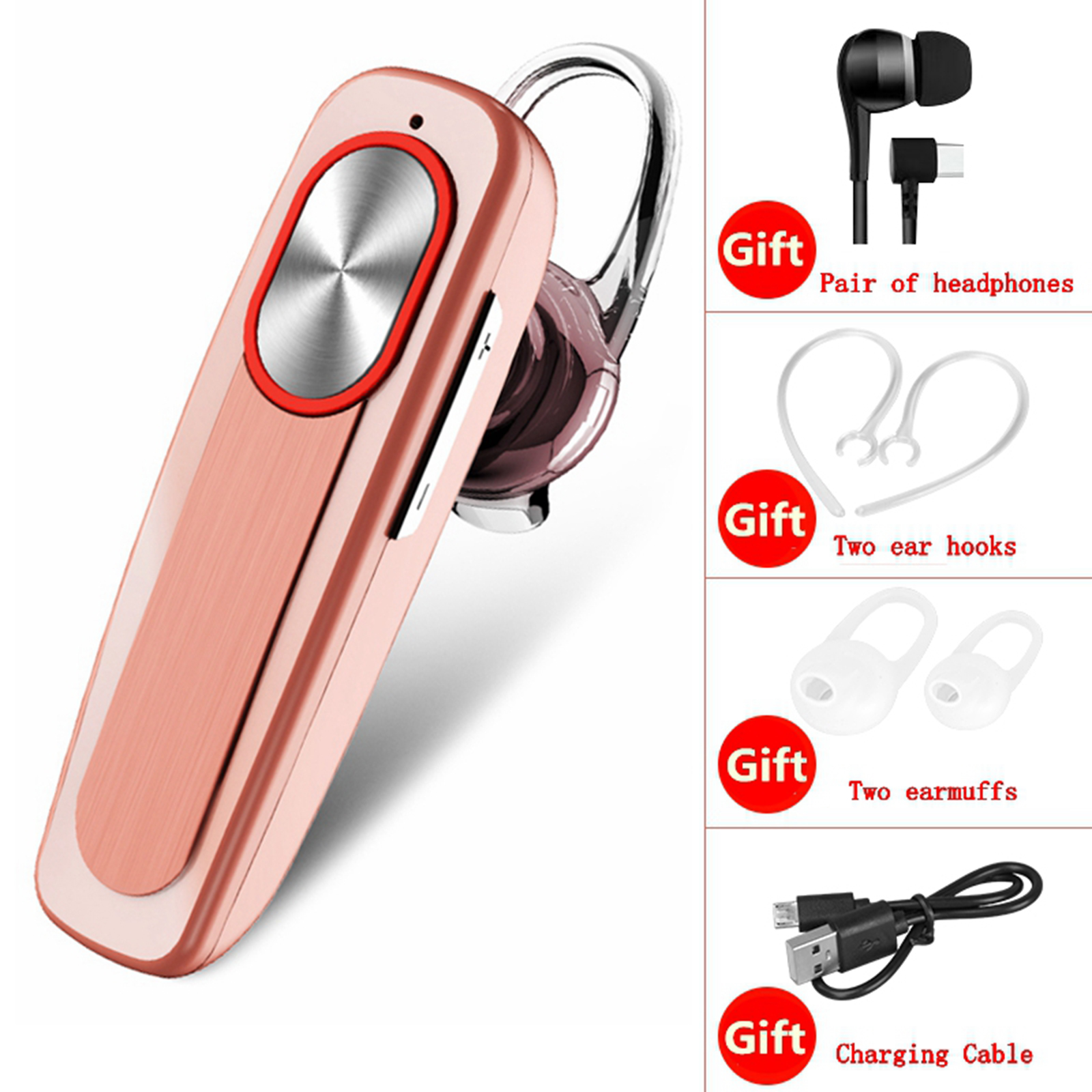 Bluetooth Lange Standby Headset Met Ingebouwde Microfoon 20 Uur Praten Opladen Case Laptop Rijden Voor Business Kantoor Truck