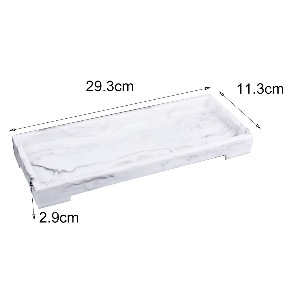 Bandeja de baño de estilo nórdico con de mármol resistente al desgaste para el hogar, jabón de Hotel, Storage Countertop Teethbrush Cup, bandeja de suministros