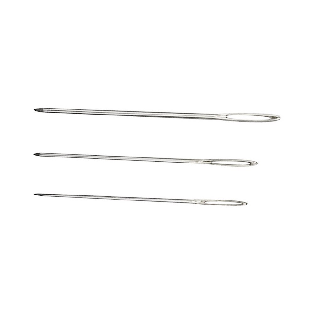 30pcs Cross-stitch Needles Embroidery Large Eye Sewing Needles Hand Sewing Tool with Threader