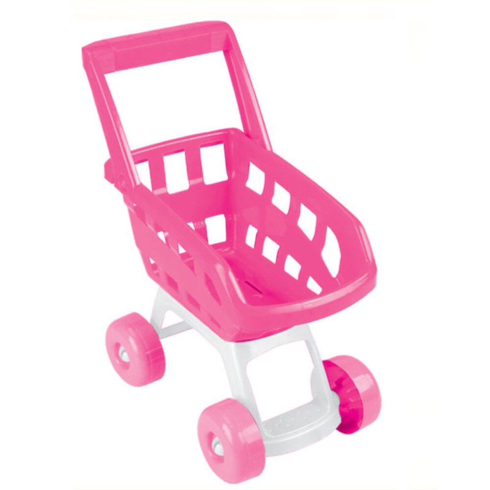 1 Set Shopping Cart Toys Educational Supermarket Toys 1 Trolley 18 Food Fruits for Kids