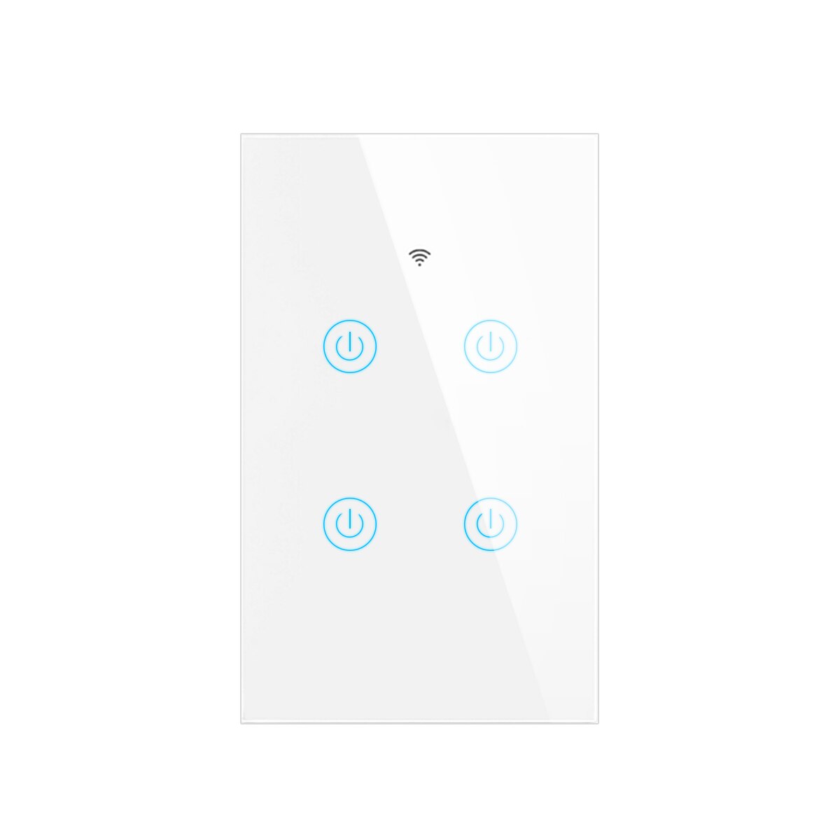 Smart Home Touch Switch US Standard WiFi Smart Control Wall Switch For Apple Homekit Siri Vioce Control Light Switch: 4 Gang White