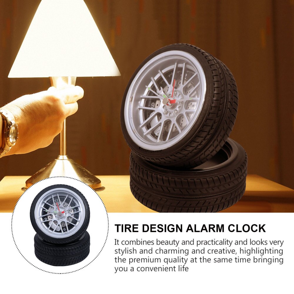 Tire Alarm Clock Decorative Clock Bedside Clock Tyre Clock
