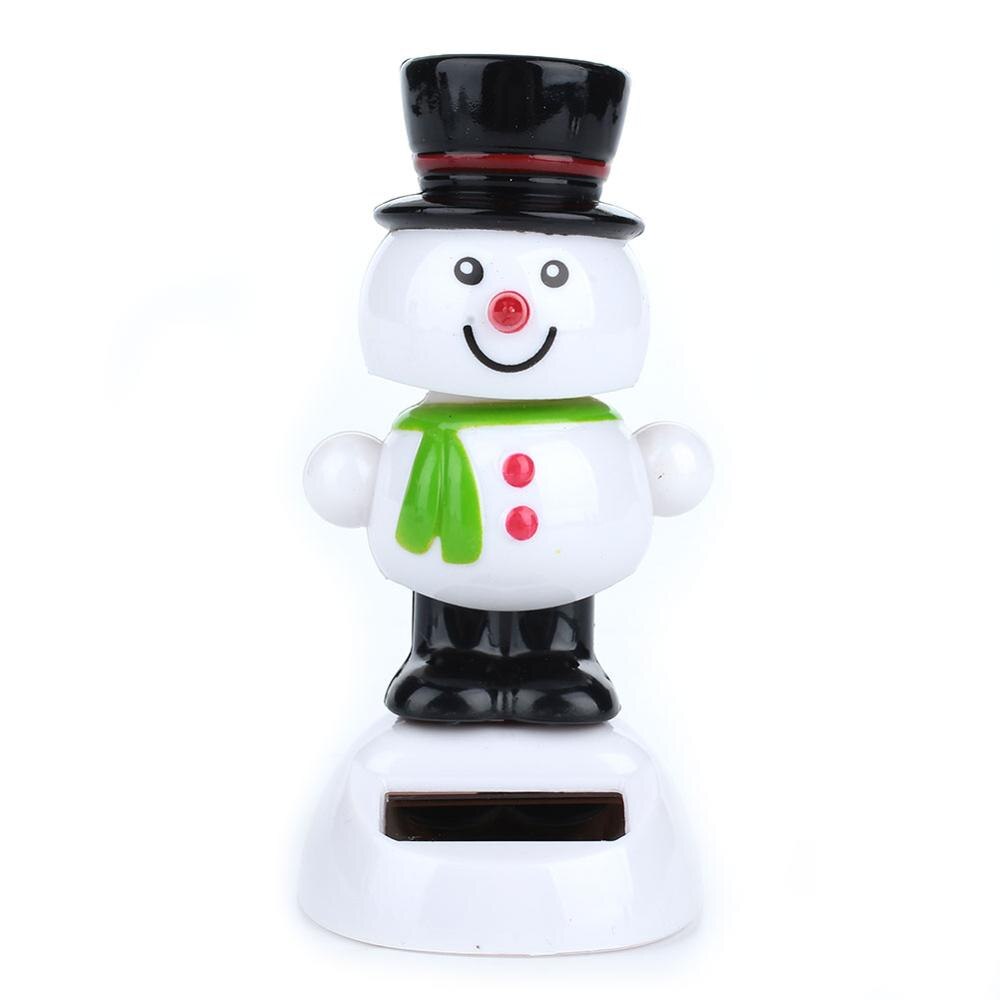 Zonne-energie Sneeuwpop Dansen Pop Speelgoed Home Decor Auto Ornament Speelgoed Handig Zonne-energie Grappig Shake Hoofd Sneeuwpop