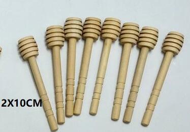 (100 Stuks) 8Cm 10Cm Mini Houten Honing Stick Extractor Voor Honey Pot Houten Honing Dipper Party Supply: 2X10cm