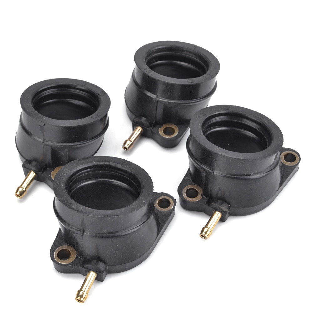 Motocicleta 4 pçs adaptador de carburador entrada tubo de borracha esteira para yamaha fzs600 fzs 600 fazer 600 1998-2003 5dm-13586-01