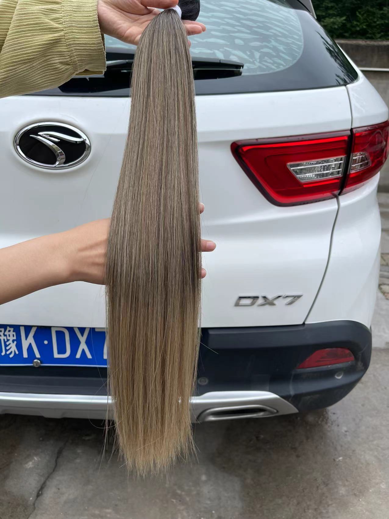 Extensiones de cabello liso de 26 pulgadas, mechones de cabello ombré, pelo de fibra resistente al calor, tejido de pelo liso sintético