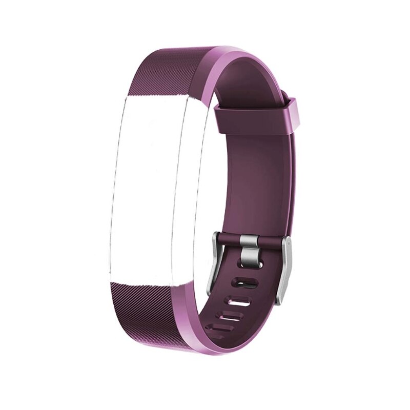 Pulsera OOTDTY ID115 Plus, repuesto de correa de silicona para reloj inteligente: Púrpura