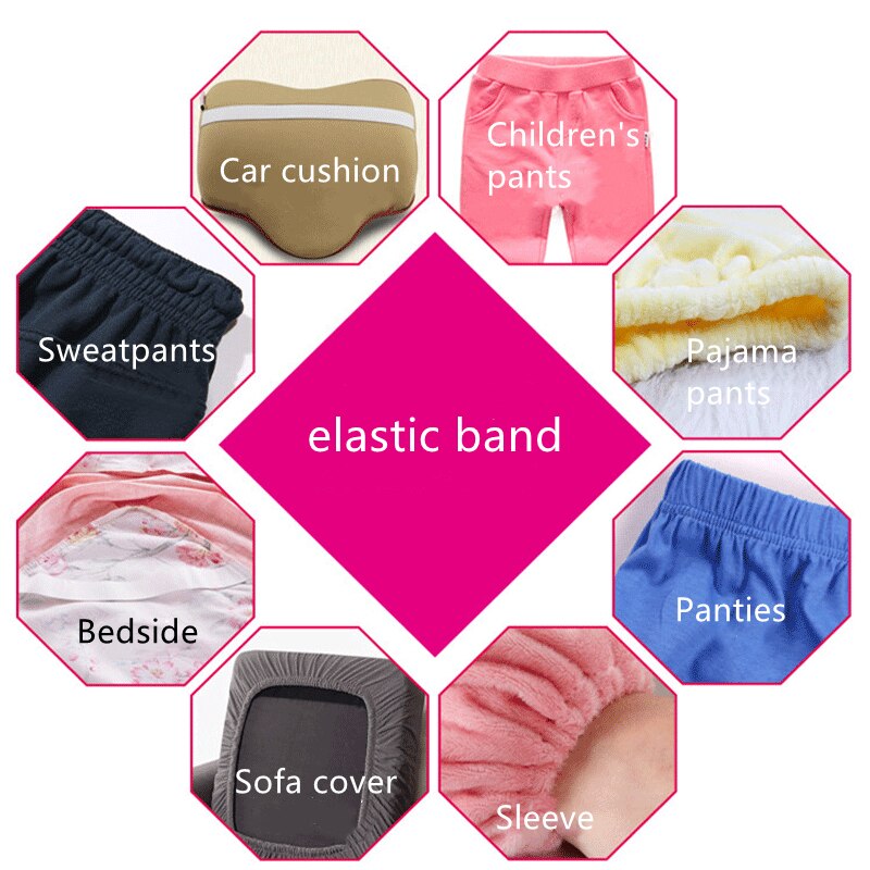 5Yards/Lot Hoge-Elastische Spandex Band Trim Naaien Elastieken Lint Wit/Zwart Diy Naaien Elastische Kledingstuk accessoires 3/6/8/10/12Mm