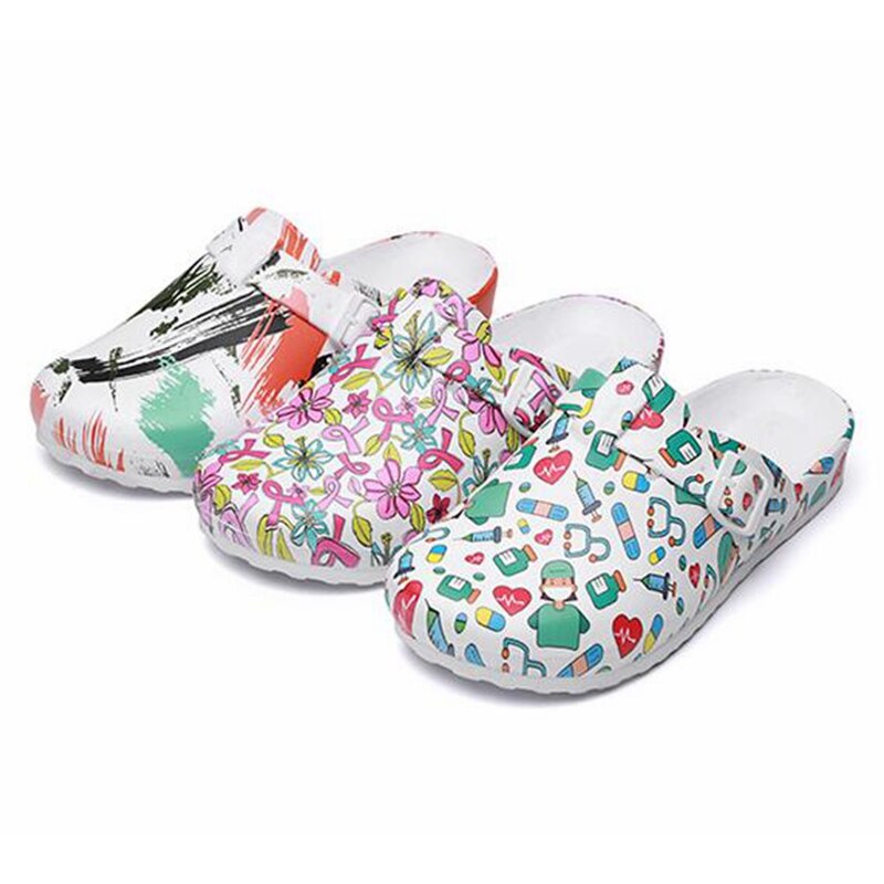 IF CLOCK SHEAR scrub slipper women EVA non-slip clogs scrubs Shoes Work Nursing SPA Beauty Salon Shoes sailor moon