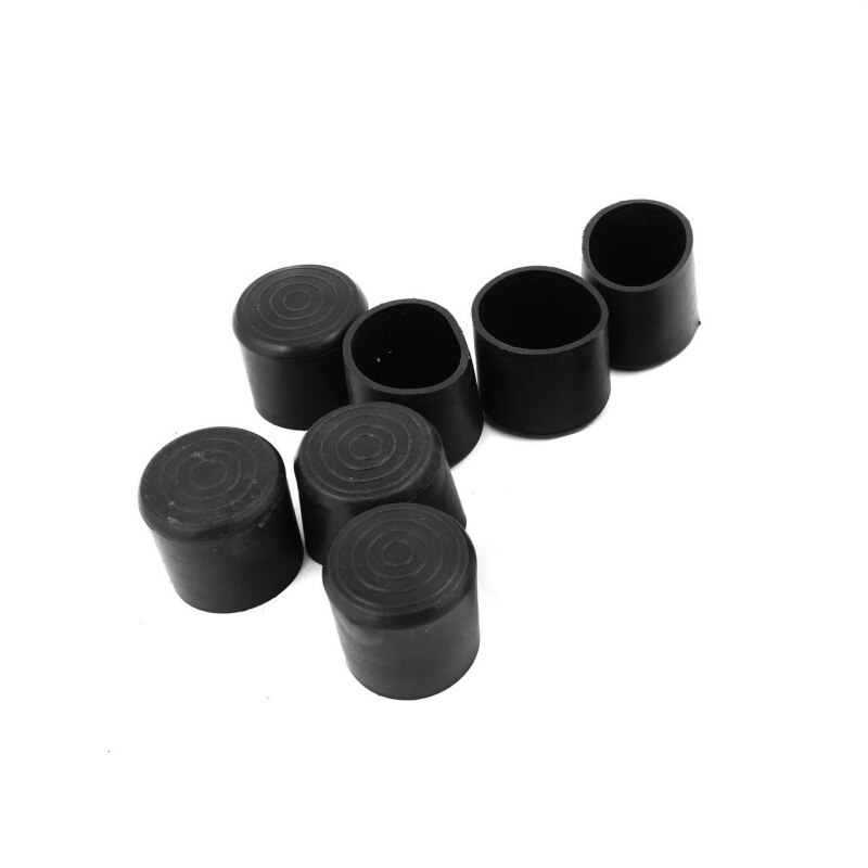 Rubber Flexible Round End Cap 38MM Foot Cover 10 Pcs Black