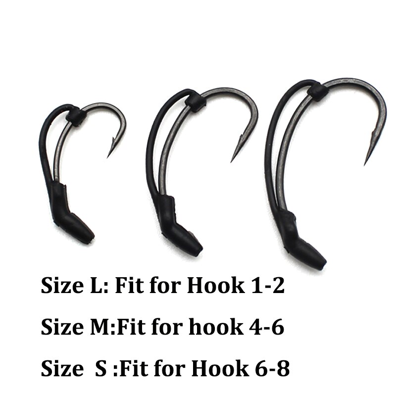 15PCS Karpervissen Haak Kickers D Rig Kicker Aligners Haken Mouwen Rigs Accessoires End Terminal Visgerei