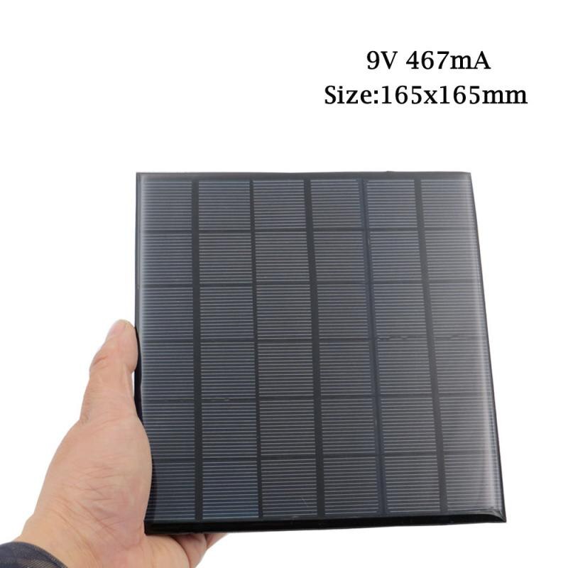 Solar Panel 6V 9V 18V Mini Solar System DIY For Battery Cell Phone Chargers Portable 2W 3W 4.5W 6W 10W Solar Cell: 9V 4.5W