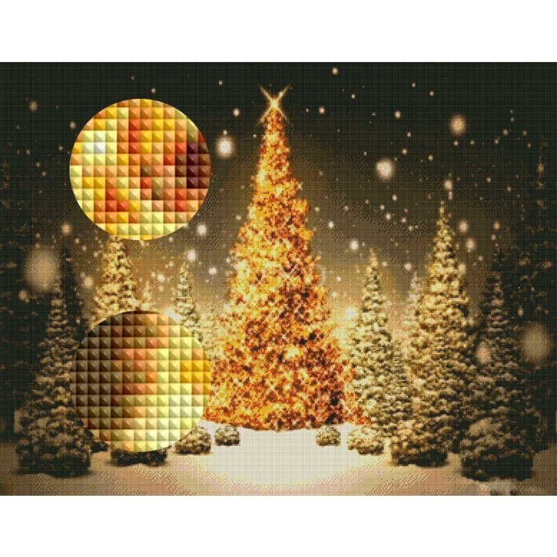 MIAODU DIY Diamant Borduurwerk Landschap 5D Diamant Schilderij Kerst Volledige Boor Vierkante Boom Foto Van Strass Decor Thuis