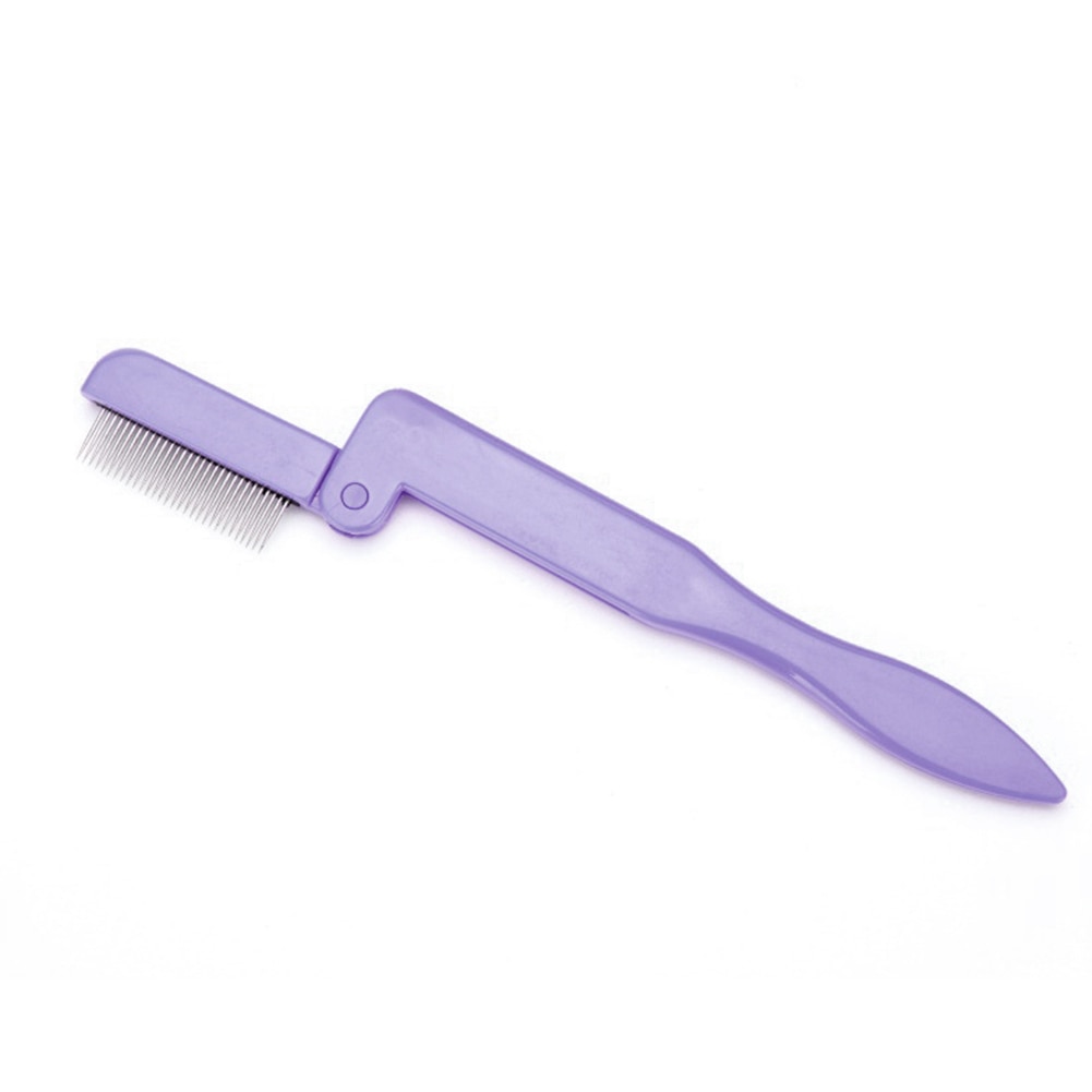 Składane ze stali nierdzewnej grzebień robić brwi brwi pędzel uroda narzędzia robić makijażu składane pędzle makijaż narzędzie łatwe w użyciu kobiety miłość