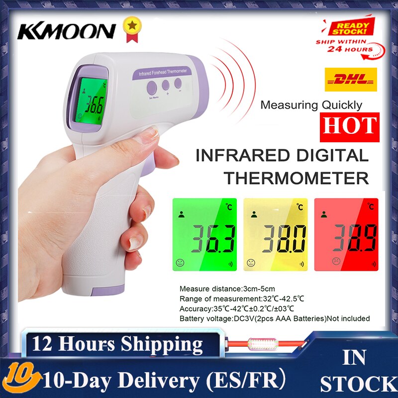 Wall-mounted Infrared Thermometer Non-contact Thermometers with Fever Alarm LED Digital Temperature Measurement for Surface Obje: Type 2