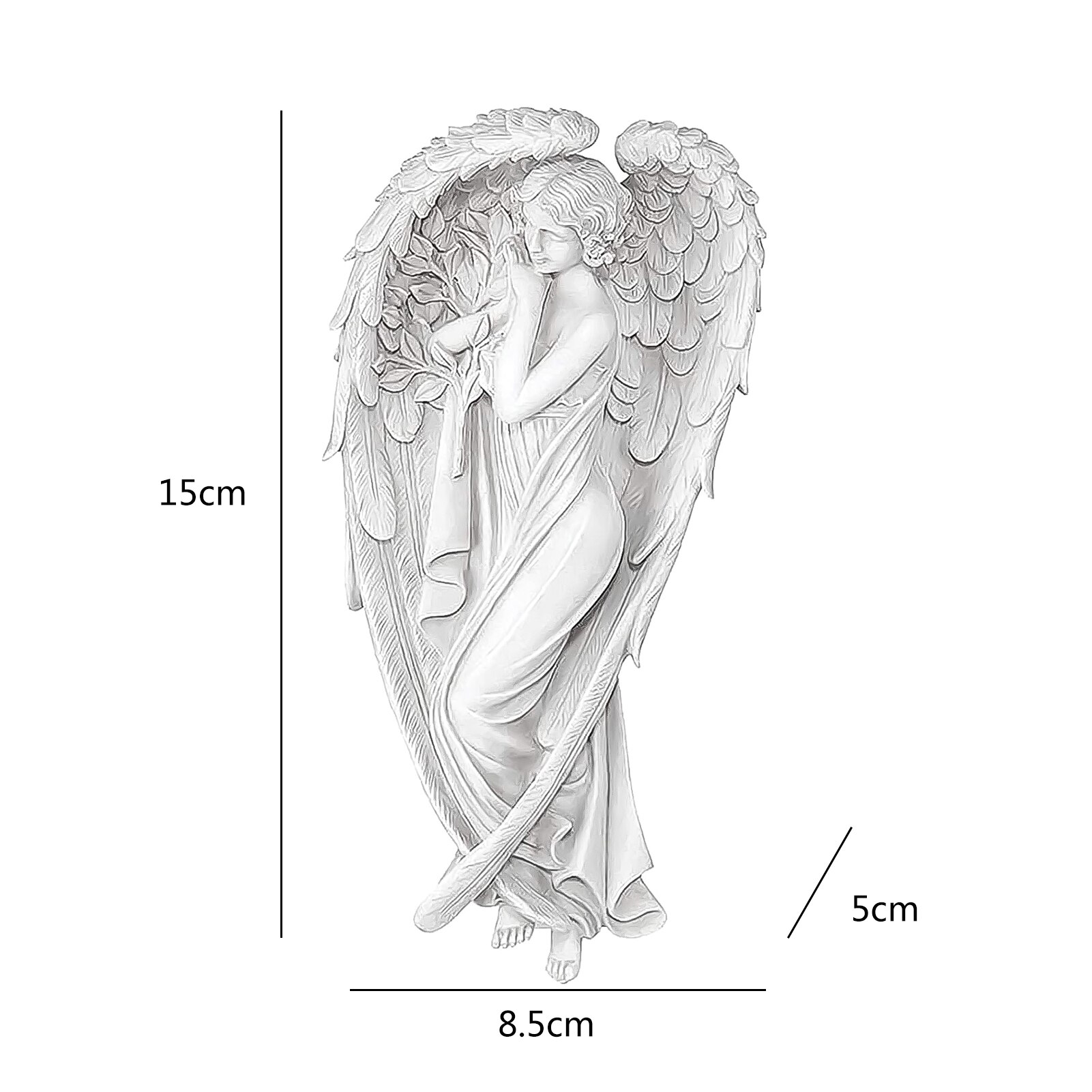 Guardian Angel Sculptuur Hars Ambachten Decoratie Woonkamer Studie Creatieve Standbeeld Ambachten Oude Woonaccessoires Gebed Angel