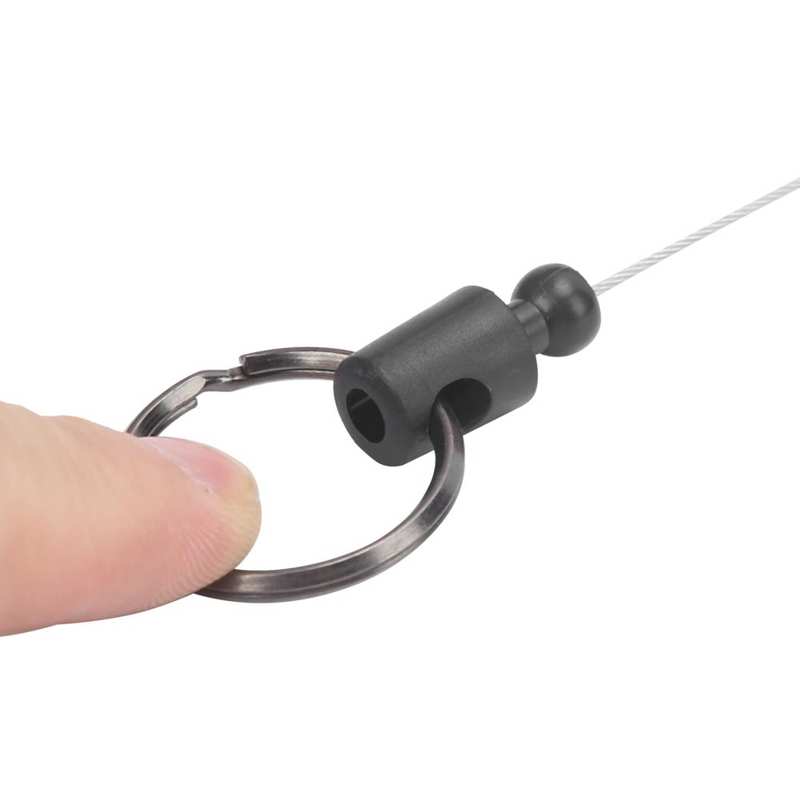 outdoor Portable Retractable Steel Wire Rope Key Holder Telescopic Key Chain with Clip for Outdoors Outdoor Fishing
