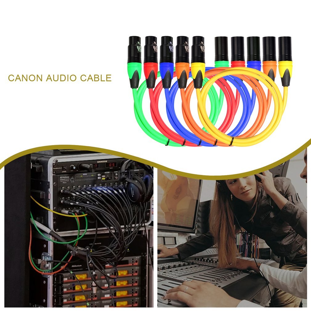 Colorful Audio Cable XLR Male To Female Balanced Mixer Microphone Cable Connector Mixer Amplifier Audio Cable