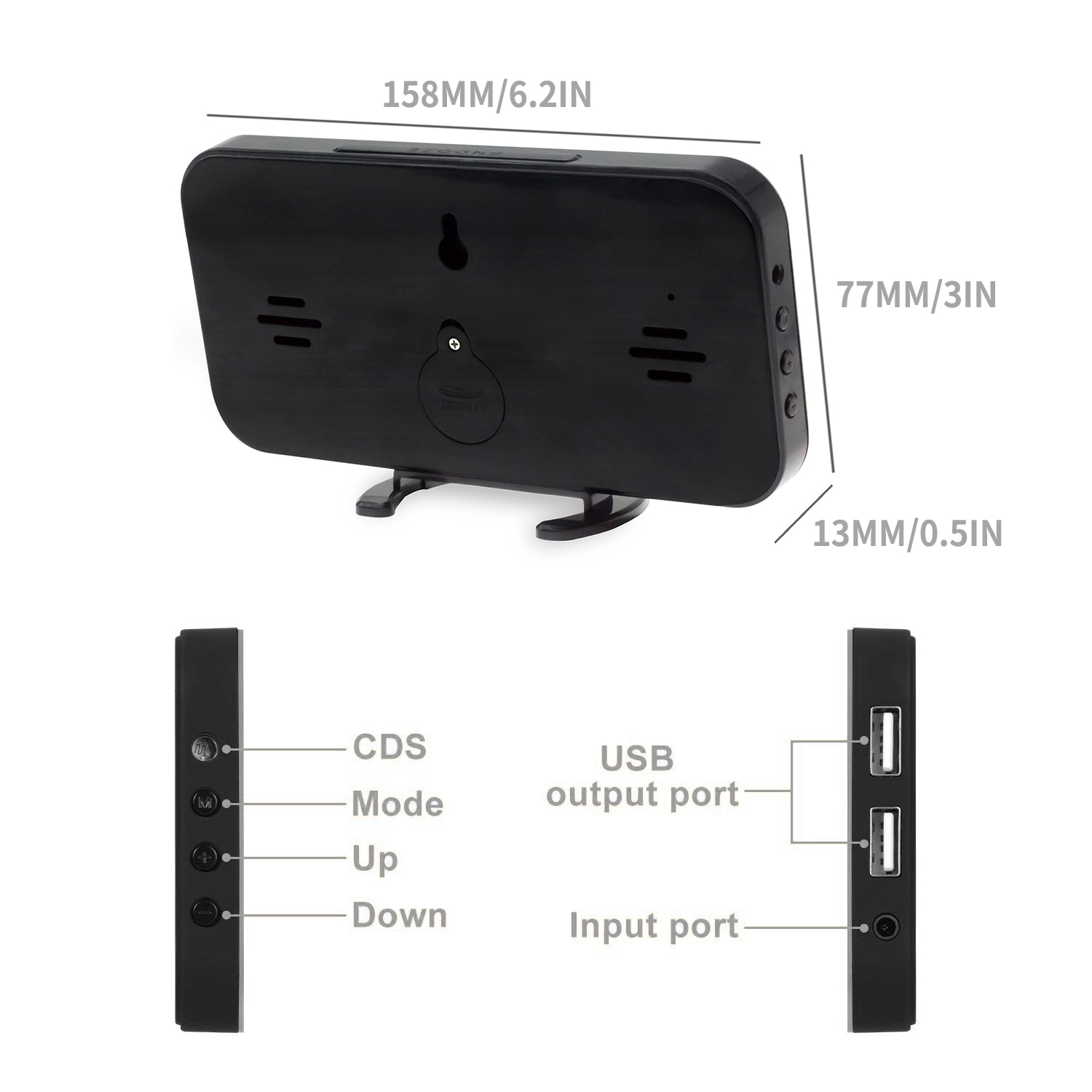 LED Voice Control Large Alarm Clock large number Display nixie Electronic Snooze Backlinght Desktop Digital Table Clocks Watch