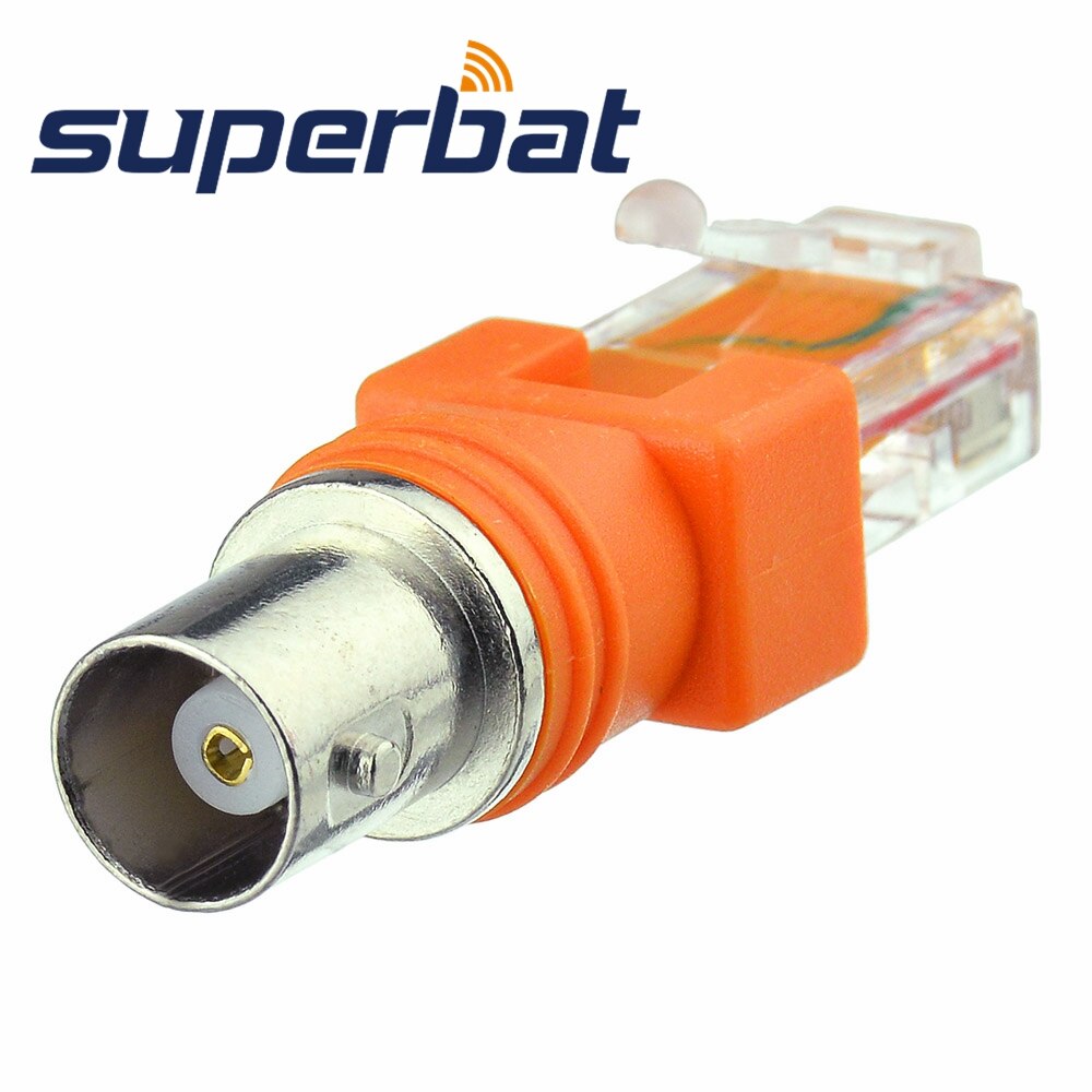 Conector coaxial do rf do adaptador rj45 do acoplador do tambor da tomada rj45 de superbat bnc