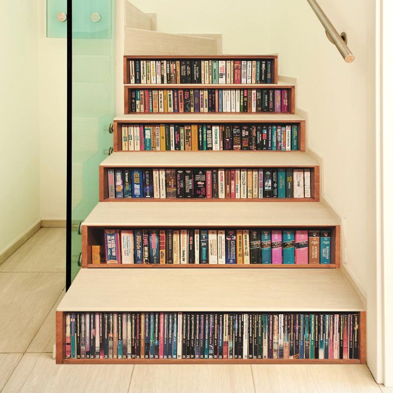 Plastic Book Riser 6pcs 3D Book Staircase Stair Riser Floor Sticker S... – Grandado