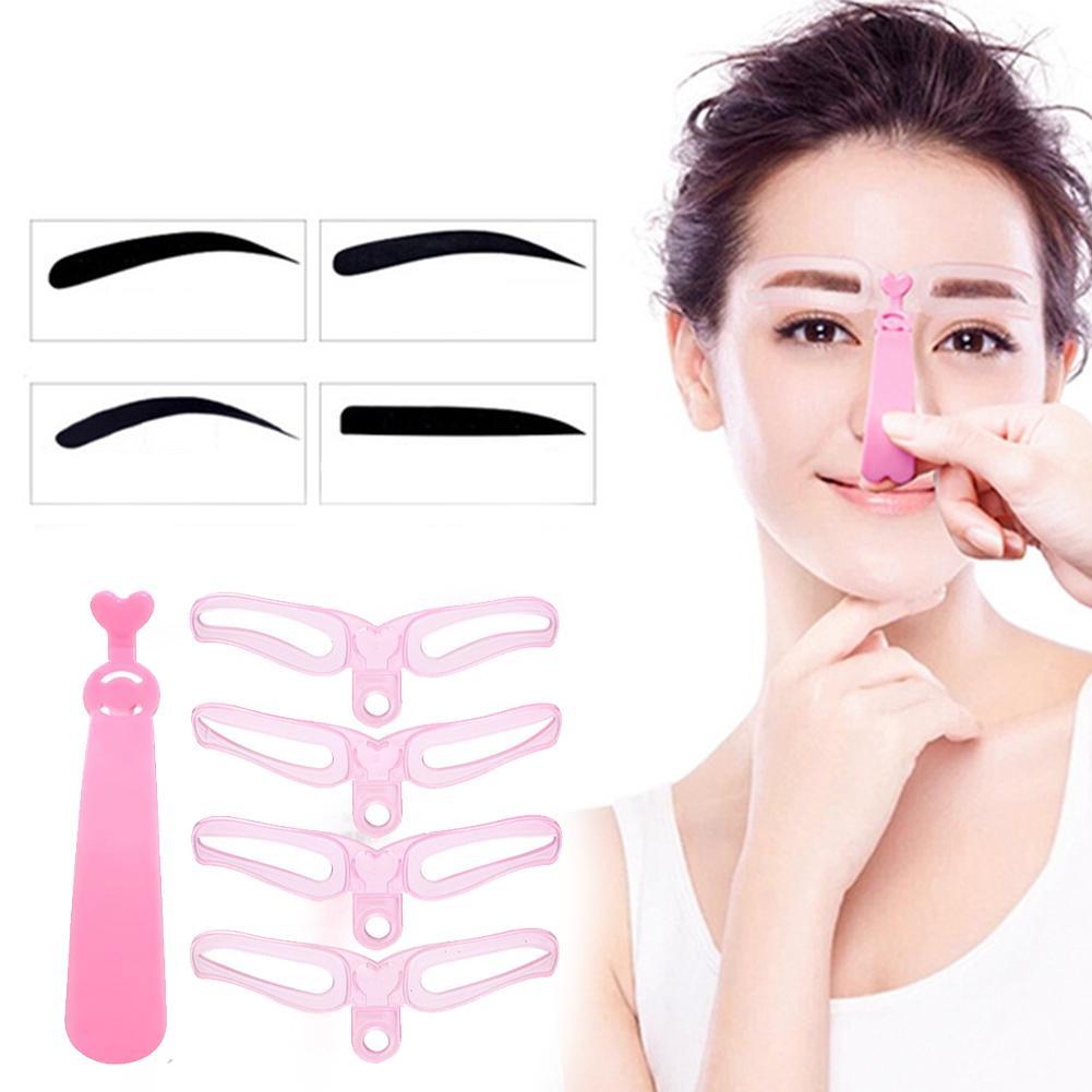 Eyebrow Stencils Reusable Eyebrow Shaping & Defining Tools Kit Stencils Template Drawing Shaper Eyebrow Beauty Cosmetic M8E7