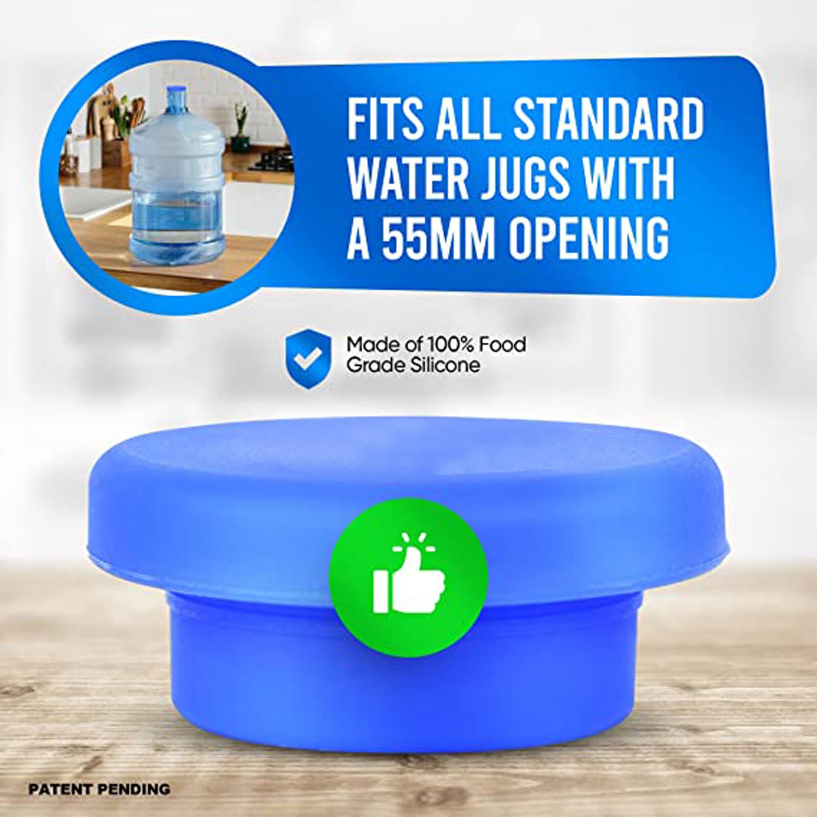 3PCS Replacement Water Bottle Caps Silicone Sealed Non Spill Gallon Drinking Reusable Accessory
