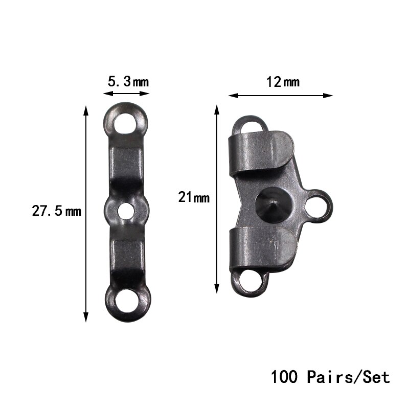 100 Stks/set Kledingstuk Haken Metalen Broek Rok Haken Voor Pak Broek Knop Diy Kleding Naaien Accessoires: Style 04