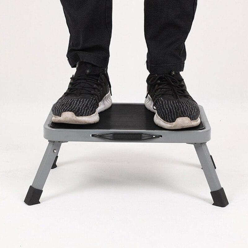 Step Stool Portable Lightweight Folding Steel Step Ladder with Anti-slip Mat and Handgrip One Step 330-Pound Capacity