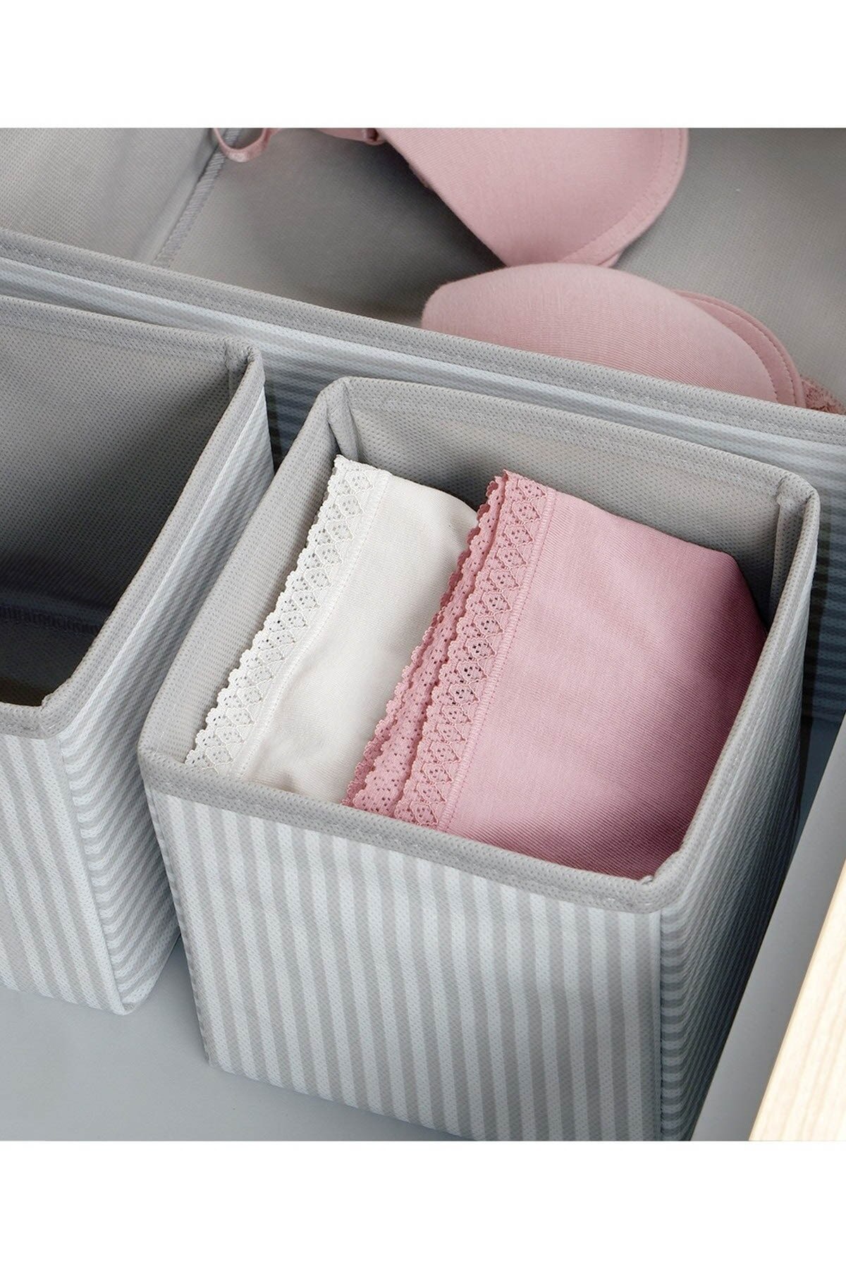 Storage Drawers Fabric Storage Organizer Drawers for Cabinet 4 Piece Organizer Box Kitchen Desktop Organizer