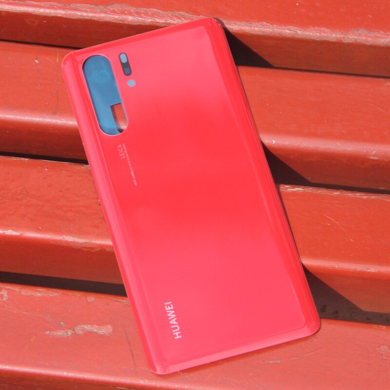 Original huawei bakbatteri glasskydd dörrhus för huawei  p30 pro  p30 pro bakre bakre glasfodral: Orange