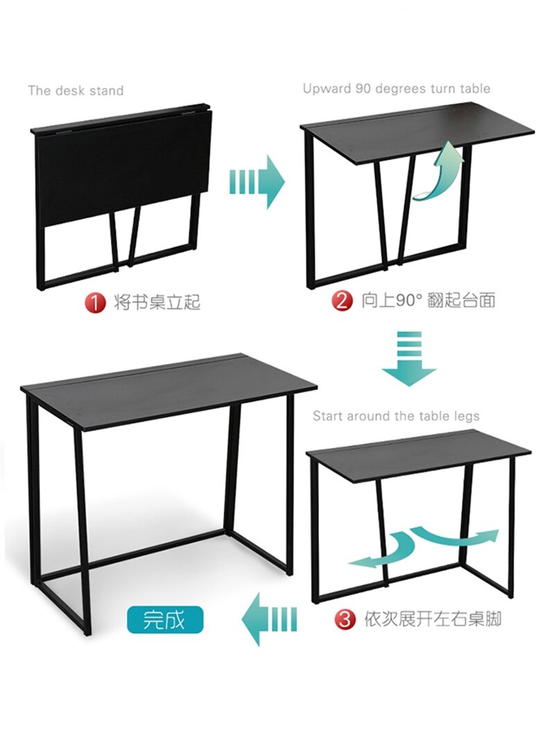Tavolo pieghevole lungo 80 larghezza 45 altezza 74 mm scrivania