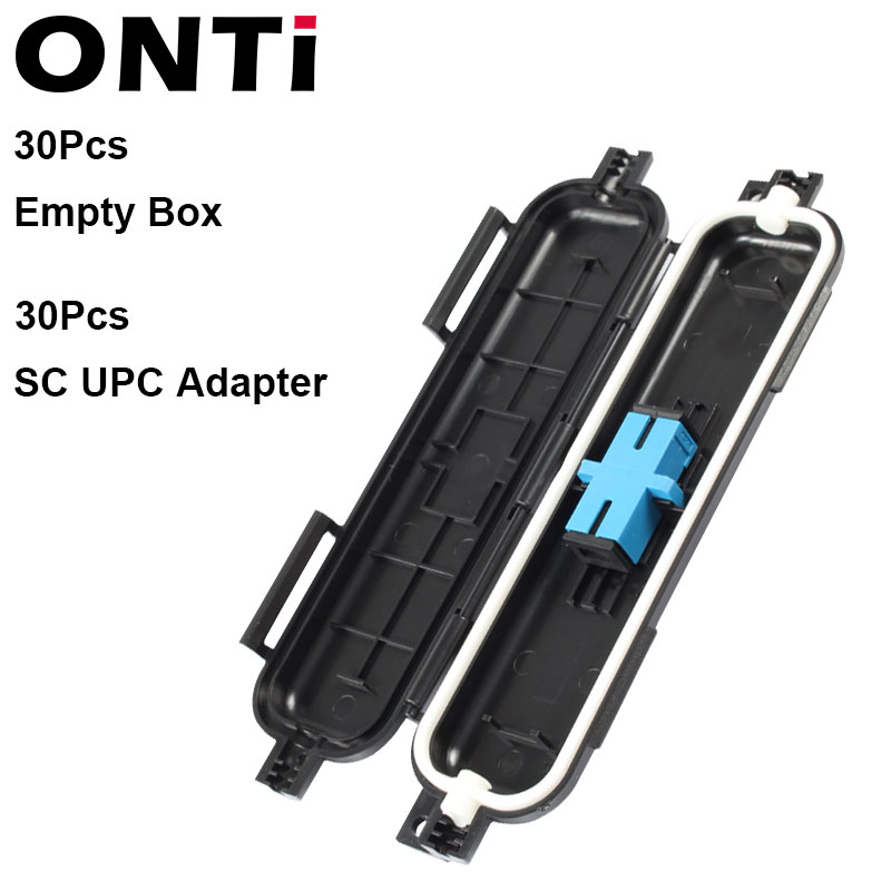 ONTI 10pcs FTTH Optical Fiber Protection Box Cable Rotection Box with SC Adapter Type Waterproof Protected Box