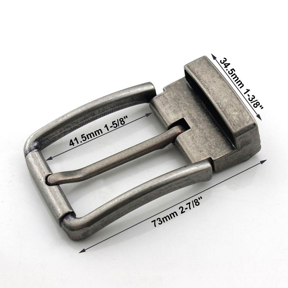 1Pcs 35Mm Metalen Geborsteld Mannen Gesp Matte Brown Clip Gesp Draaibaar Bodem Enkele Pin Half Gesp Lederen craft Riem: DM492A2
