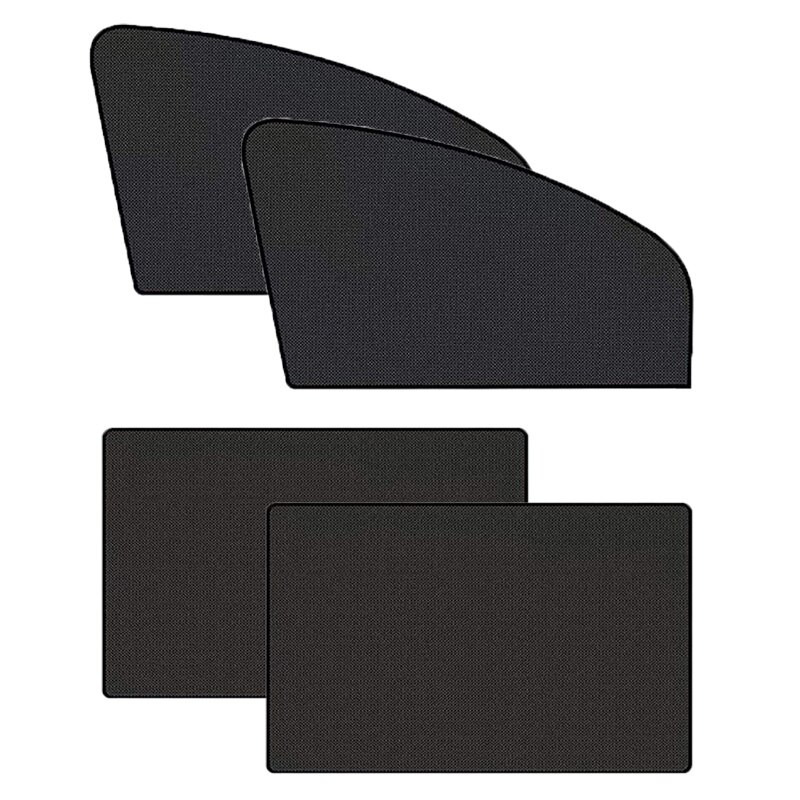 Rideau de Protection solaire magnétique pour voiture, 4 pièces, pare-soleil pour fenêtre latérale, respirant, maille, Protection UV d'été, Film de Protection pour fenêtre: 4pcs