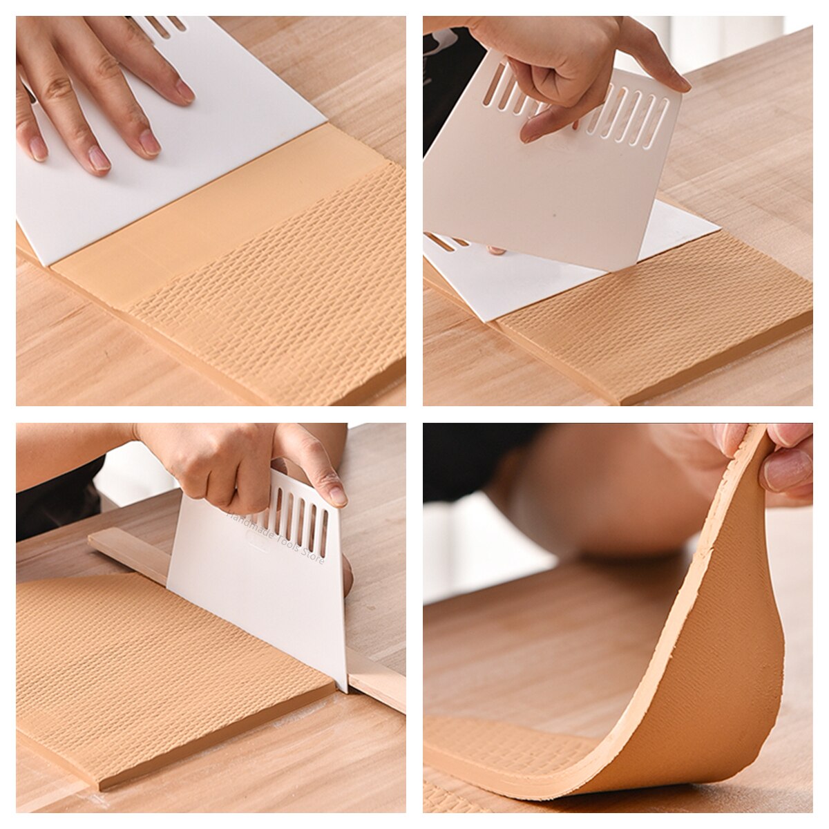 Pottery Clay Plastic Mud Scraper Ceramic Clay Spatula Sculpture Trimming Engraving Texture Tools DIY Polymer Hand-Made Scraper