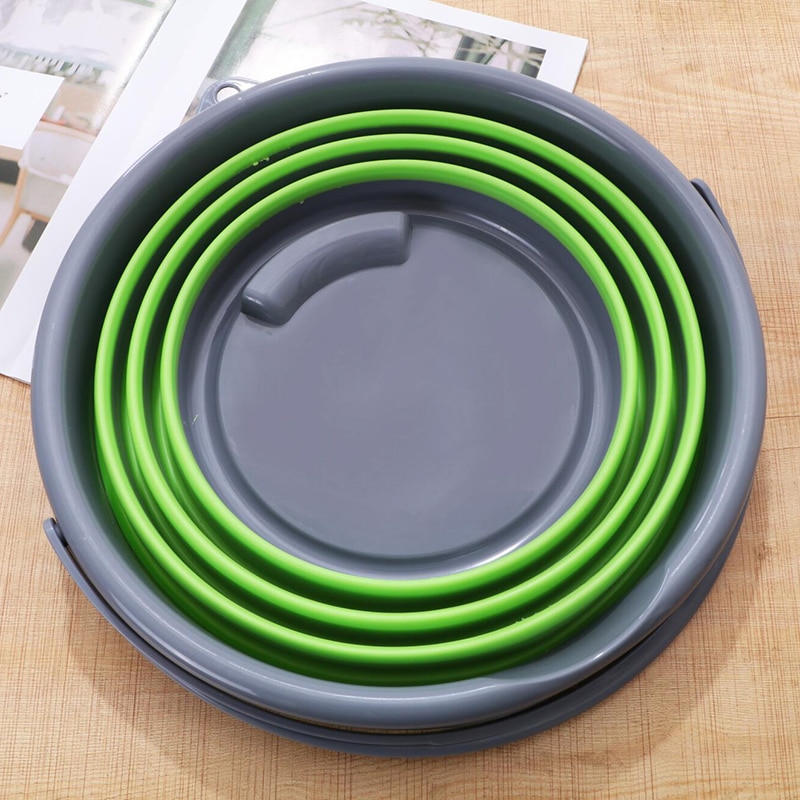 Portable Folding Bucket Foldable Basin Tourism Outdoor Collapsible Plastic 10L Water Bucket Fishing Camping Car Wash Bucket