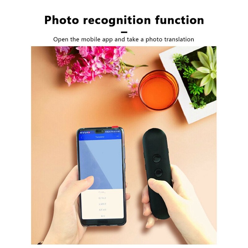 Handheld Portable T4 Multi-Language Intelligent Voice Translation Photo Text Record Translation Device Compatible with Android a