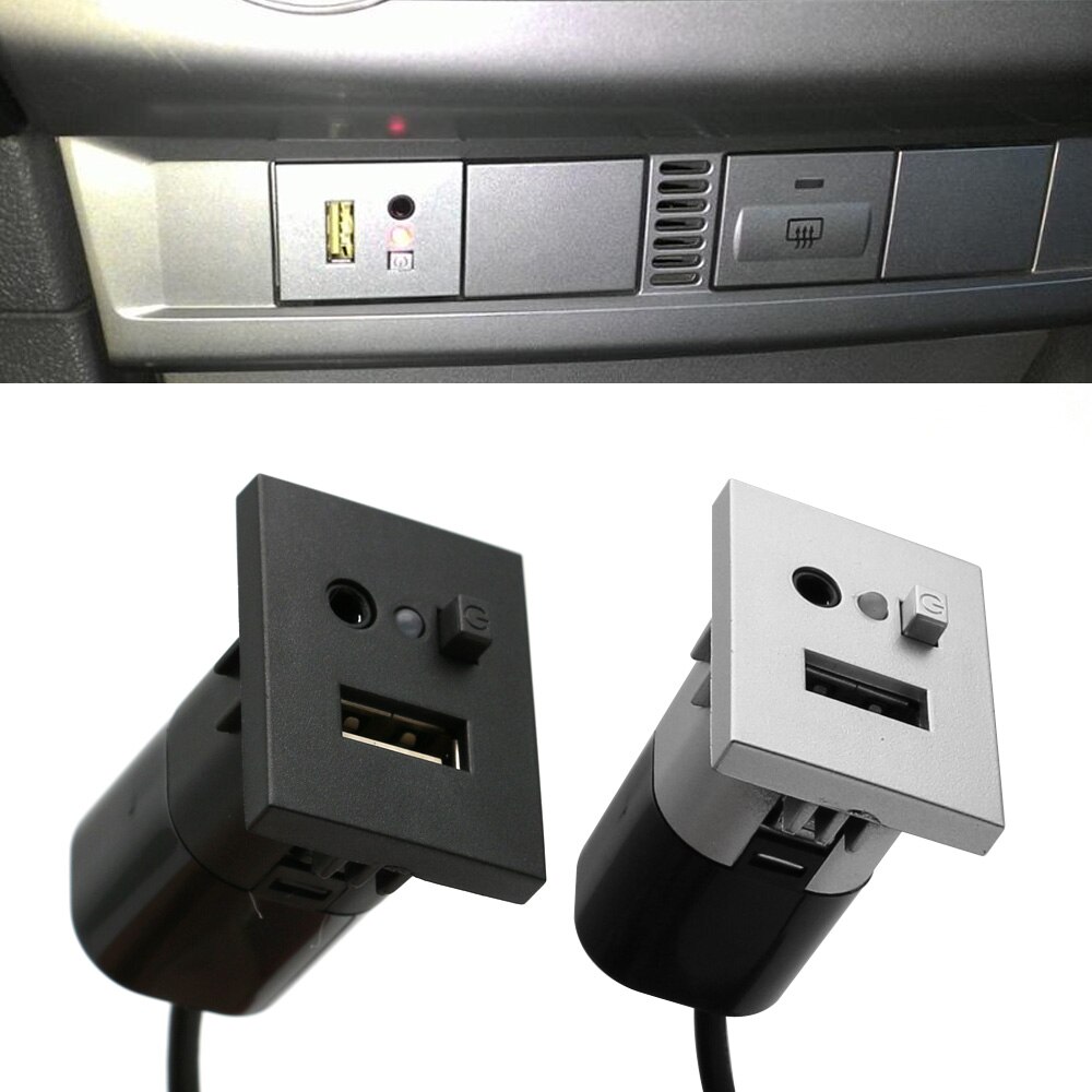 Atocoto Auto Usb Slot Interfaces Mini Kabel Adapter Aansluiting Voor Ford Focus MK2 Cd Dvd Aux Controle Button Switch Panel cover